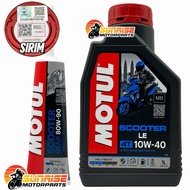 MOTUL ENGINE OIL 4T 1L SCOOTER LE 10W40 GEAR OIL 80W-90 MINYA HITAM MINYA ENGINE GEAR MOTUL 100% ORI
