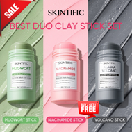 Skintific mugwort acne clay  stick mud clay  cleans pores blackheads relieves redness clay stick ski