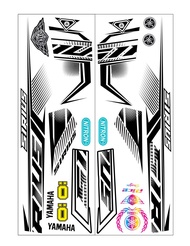 tem rời sirius cham đen trắng dán xe trắng