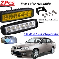Proton Waja 6 Led Daylight Fog Lamp DRL Sport Light Lampu Spotlight Kereta Accessories