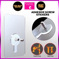 Screw Sticker Hook Sticker Punch Free Wall Sticker[Screw Length 10mm](Load 10kgs)
