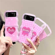Samsung Galaxy Z Flip 5/4/3 5G Fashion Phone Case Z Flip 4 Wave-Love Barbie Shockproof Creative