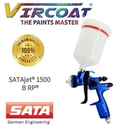 SATAjet® 1500 B RP Professional Spray Gun with 0.6L QCC Reusable Plastic Gravity Flow Cup Without Sw