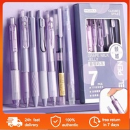7Pcs/Set Gel Pen Tip Student Highlighter Pen Set Quick-Drying Ink Ballpoint Pen
