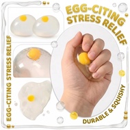 Yolk Egg Squishy Ball, Pinch Toy Transparent Egg Fidget Toy, Reduce Pressure Toy Ball Simulation Egg