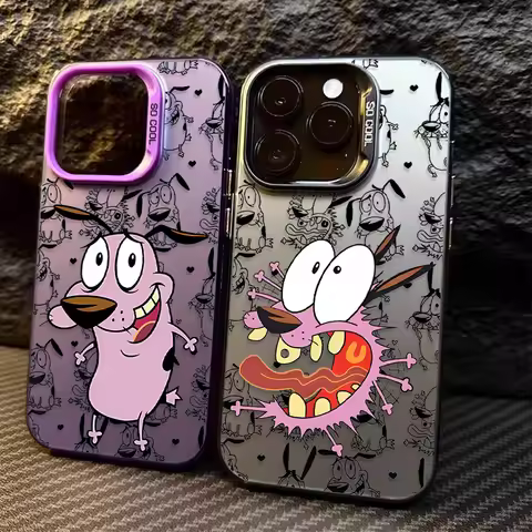 Courages Cowardly Dog Cartoon Case for Samsung Galaxy S25 Ultra S24 S23 Plus S22 S21 FE A56 A36 A26 