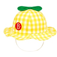 [BEBEDEPINO] Baby Ribbon Gingham Check Bucket Hat (BP61AH106) - Toddler Summer Sun Hat / Girlish Acc