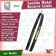 V Club Archery Sanlida Medal Recurve Bow Limbs - Maple Lamination Fiberglass 66"/ 68"/ 70"