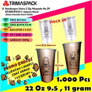 Screen printing of flat plastic cups 22 Oz 9.5 grams printed logo cups 22oz 1000pcs