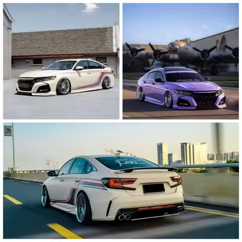 FOR Honda 10th Gen Accord Yofer Dragon Shadow PP Body Kit Front Bumper Lip Side Skirts Aero Tuning