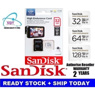 SanDisk High Endurance 32GB/64GB/128GB Video Micro SD Card with Adapter for CCTV IPTV Dashcam and Ca