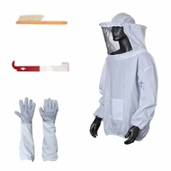 Beekeeping Suit Bee Jacket Beekeeping Gloves Protective Sleeves Beehive J Hook Hive Tool Bee Hive Br