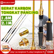 Set 3 Bagian Joran Pancing Telescopic 2 Segments 1.8m 2.1m 2.4m joran murah cuci gudang joran pancin