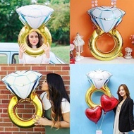 Fashion Diamond Ring Foil Helium Balloon Wedding Engagement Hen Party Decoration