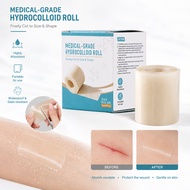 Hydrocolloid Bandage Roll, Strong Adhesion Waterproof Exudate Absorbent Bandage Tape for Blister Pre