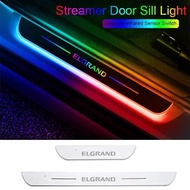 Car Acrylic LED Welcome Pedal Plate Lamp Front Rear Door Sill Pathway Streamer Light for Nissan Elgr