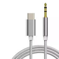 Type-c to 3.5mm Audio Extension AUX Cable Auxiliary Power Cable  Flat Port Headphone Cable for Mi