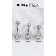 (1 Piece) Basic Stone Navel Piercing - Titanium F136- Eyelets Store