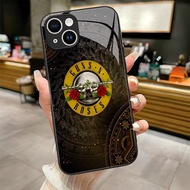 Guns and roses 2 design Tempered Glass Phone Case Cover For POCO F3 F4 F5 M5 M6 4G X3 X4 GT X5 X6 X7
