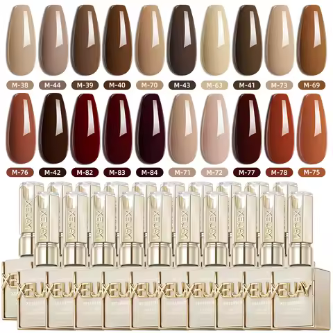 XEIJAYI 20PCS 15ml High-Shine Gel Nail Polish Set in Multiple Colors Soak Off UV/LED, Formaldehyde &