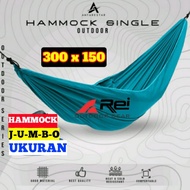 hammock single 3 meter. jumbo tebal kuat. beban max 180kg. ayunan. cod makassar. harga murah. bahan