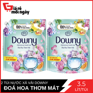 Combo 2 Túi Nước Xả Vải Downy Đóa Hoa Thơm Mát Túi 3.5L