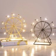 Ter Large Rotatable Ferris Wheel Model ins Creative Homemade Luminous Ferris Wheel Ornaments Living 