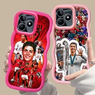 MERAH D-9 Cristiano Ronaldo Pink red Casing for Realme C30 Narzo 50i N53 50A Prime C30S C55 black