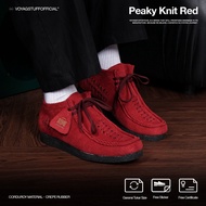 Voyagegstuffofficial - Peaky Knit Red Wallabee Men's Shoes