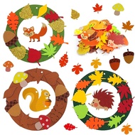 Thanksgiving Autumn Garland Set Autumn Maple Leaf Garland Felt Autumn Maple Leaf Sticker DIY Craft S