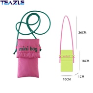 TEAZLE สีเขียว/สีแดงกุหลาบ กระเป๋าใส่โทรศัพท์ สีคมชัด มินิมินิ กระเป๋า Crossbody เรียบง่ายน่ารัก ถุงเล็กๆ