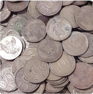 koin coin logam kuno 500, th random kuningan melati kuno