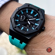 G-Shock Black Tiffany Rubber Strap Tiffany Blue Hour Markers Gen4 with unfuctional crown