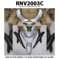 Rapido Cover Set Yamaha NVX V2 Thai Aerox 155 Maxi Signature (25) Black Silver Cyan Accessories Motor NVX155 aerox155