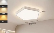 簡約吸頂燈【白色五邊形42cm-三色變光30W】