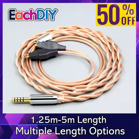 Type6 756 core Shielding 7n Litz OCC Earphone Cable For Sennheiser HD580 HD600 HD650 HDxxx HD660S HD