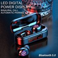Mezone V8 TWS Wireless Bluetooth Headphones LED Display with Power Bank Headphones