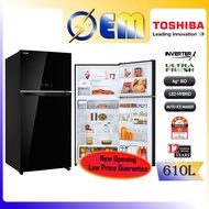 610L TOSHIBA Duo Hybrid Inverter 2 -Door Fridge 2-Pintu Peti Sejuk | AG+ BIO Refrigerator | GR-AG58M