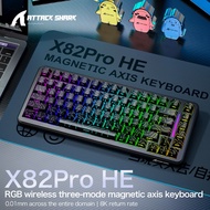 Attack Shark X82Pro HE Tri-Mode 8K Gaming Keyboard Magnetic RGB Switch Quick Actuation X82