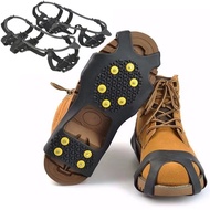 Ice Gripper Anti-slip Shoes 1 Pair 10 Nails Hiking Cleats Spikes Crampons Gripper Hiking Shoes