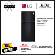 LG Fridge Peti Sejuk GN-C702SGGU IEC Gross 547L Black Curved Classr Inverter Linear CompressorDoorCooling+ peti ais