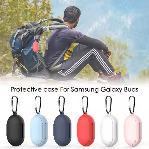 For Samsung Galaxy Buds Plus Earphone Storage Case With Anti-loss Hook Tool Soft Silicone Full Prote