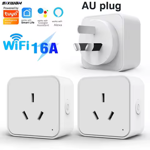 WiFi Tuya AU Plug Smart Socket, New Zealand Socket with Energy Monitor, Works with Smart Life App, V