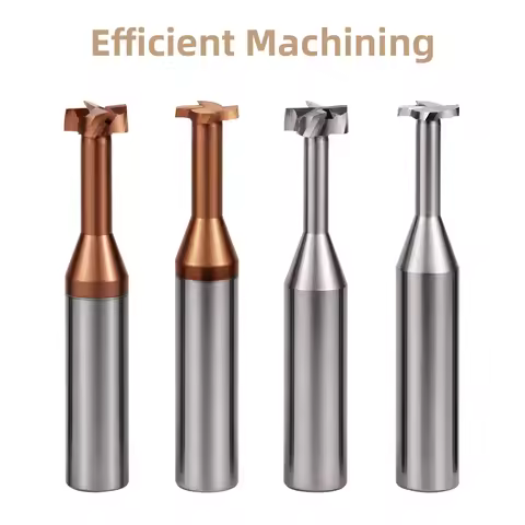 DMIX Carbide T-Type Milling Cutter Tungsten Steel Coated Slot Milling Cutter Solid T-Type Mills For 