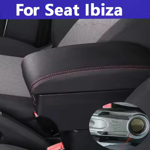 For Seat Ibiza Armrest Box For Seat Ibiza 6j Ibiza 6L Car Armrest Auto Storage Box Retrofit Parts In
