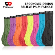 WEST BIKING Bicycle Handlebar Grips Shock Folding Bike Handlebar Cover With Lock Ring Non-slip Waterproof Bike Grips