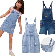 C&j girls' denim jeans overalls