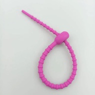 Raimondo Tas Aksesori Ikatan Kabel Kecebong Silikon Warna-warni DIY Gantungan Kunci Tali Kabel Data