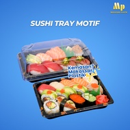 SUSHI TRAY MOTIF SUSHI BOX MICA/ SUSHI BENTO/ @10 PCS