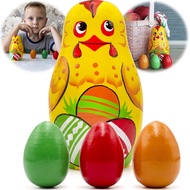 AEVVV Chicken Nesting Dolls - Hen with Eggs Easter Decorations - Chicken Gifts for Chicken Lovers -